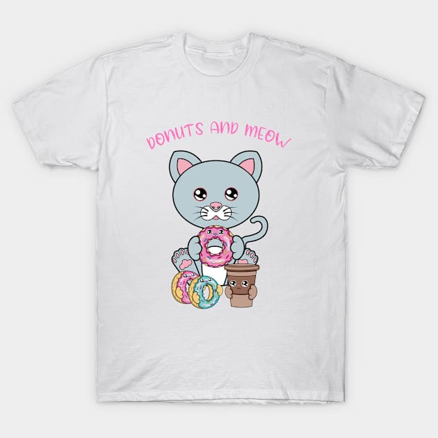 All I Need is donuts and cats, donuts and cats T-Shirt by JS ARTE